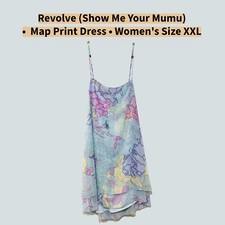 Revolve Show Me Your Mumu Map Print Dress Women's Size XXL