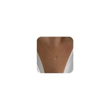 Cross Necklace for Women 18K Gold Plated Dainty Small Cross Choker Necklace S...