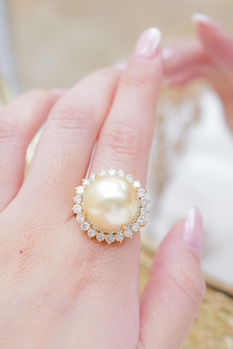 K18 Pearl 15mm Diamond 2.34ct 15.10g Ring-X4980 | eBay K18 Pearl 15mm Diamond 2.34ct 15.10g Ring-X4980 | eBay