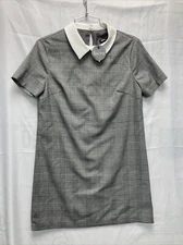 NWT INA (I:na) Peter Pan Collar Short Dress Womens Medium Black