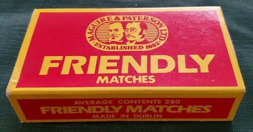 Irish FRIENDLY Matchbox with matches; Maguire & Patterson Ltd, LARGE Vintage box - Picture 6 of 8