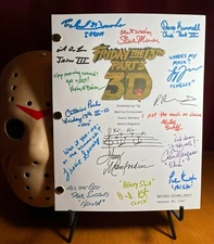 Friday the 13th Part III Script Signed- Autograph Reprints READ ITEM DESCRIPTION