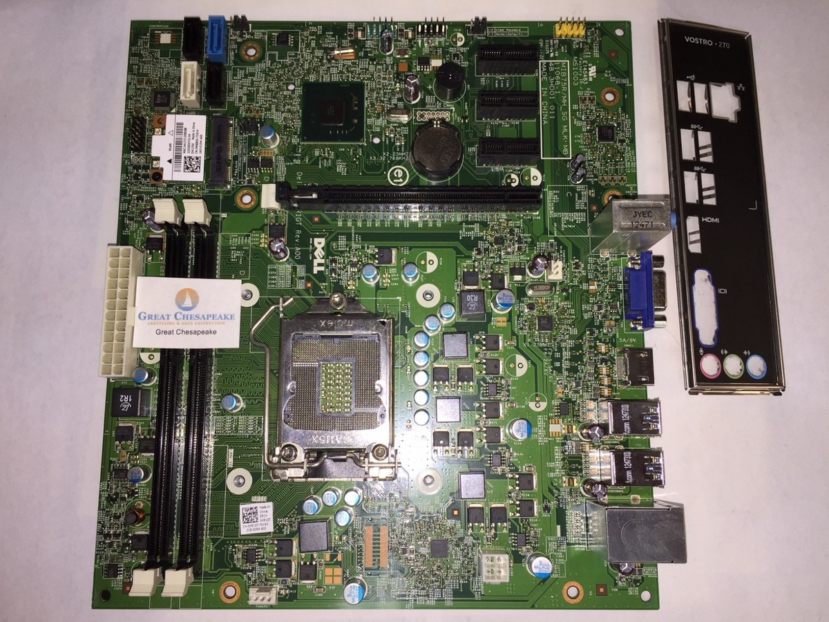 Dell 0XR1GT Motherboard DDR3 Socket 115X Wireless N w/Faceplate TESTED!