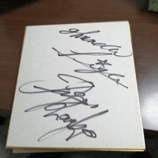 Jushin Thunder Liger Tiger Mask autographed color paper