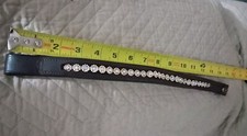 15" Chetak, English Brown Leather Browband with Crystals