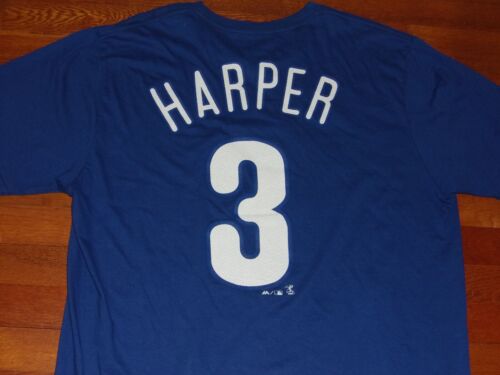 MAJESTIC PHILADELPHIA PHILLIES MENS XL BRYCE HARPER SHORT SLEEVE T-SHIRT EXC. - Picture 1 of 3