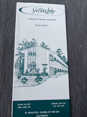 Surf Tides Lodge Carmel by the Sea California  brochure 1960s