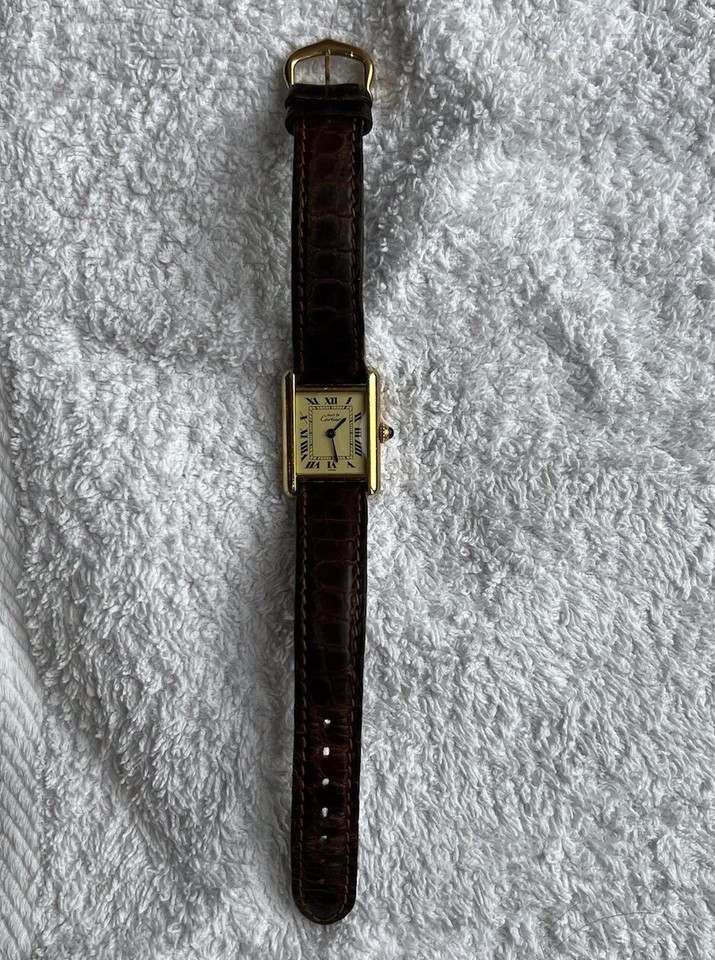 Cartier Tank Vermeil Watch Ref 5057001 eBay