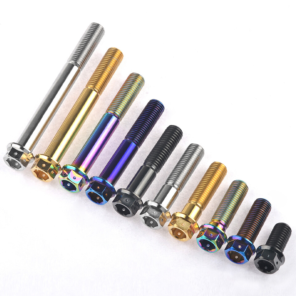 Titanium Bolts M8 Flange Head Hex Screws With Hole Length 20/30/35
