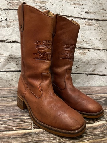 RARE Levi Strauss Brown Leather Stamped 