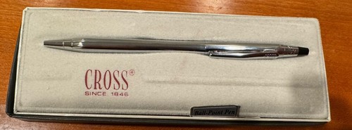 Cross Silver Tone Twist Open Pen Blue ink - Picture 2 of 4