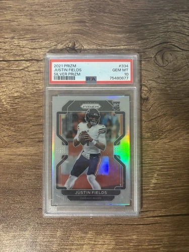 2021 Panini Prizm Justin Fields Silver Prizm Rookie #334 PSA 10