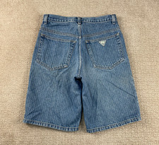 Vintage Guess Jeans Shorts Womens Size 28 Pinstripe Pleated Baggy USA Made 90s