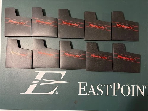 Vintage NES Nintendo Cartridge Sleeves - Black With Red Logo Lot of 10-NICE!