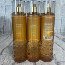 3 Bath  Body Works Golden Sunflower Fine Fragrance Mist 8 fl oz NEW