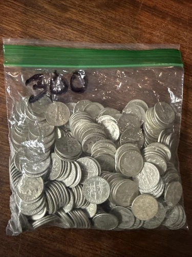 Three Hundred-  300 Dimes 90% Silver Coins bulk lot $30 face