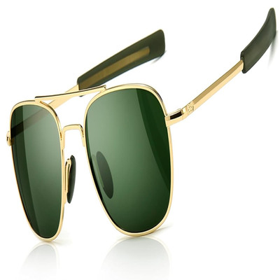 Herren Militaer Sonnenbrille Polarisiert Pilotenbrille Bajonett Buegel UV Schutz