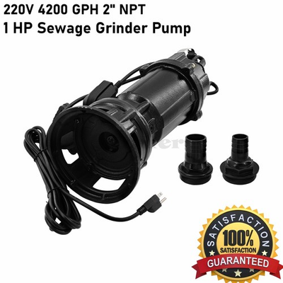#ad 1 HP Sewage Grinder Pump 220V 4200 GPH 2quot; NPT Sump Basin and Sewage Well Pump $269.00