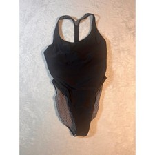Nike Women's Hydralock Fusion Flow Back One Piece Swimsuit Black Large