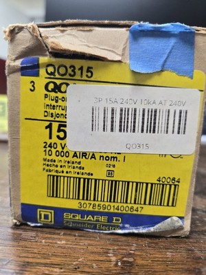 QO315 SQUARE D NEW IN BOX (3 AVAILABLE) FREE SHIPPING