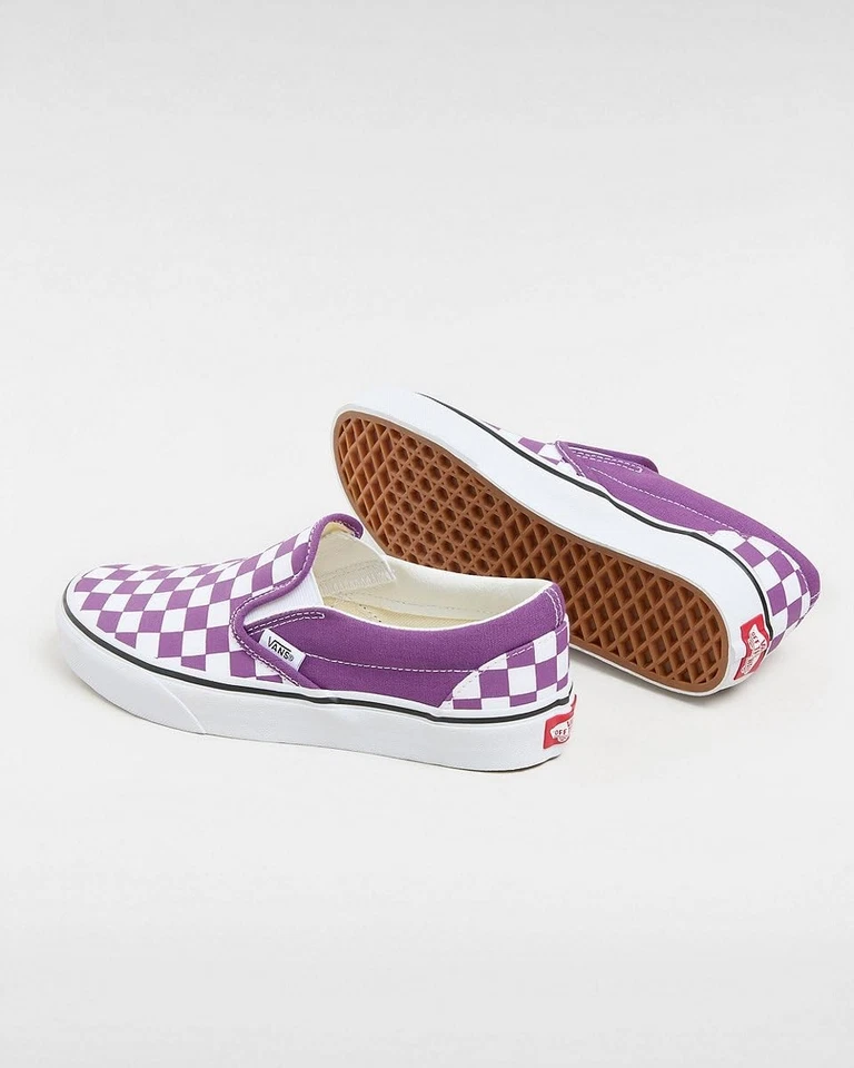 Zapatilla deportiva Vans Classic sin cordones púrpura Magic Checkerboard hombres 8/mujeres 9,5 Foto 3 de 4