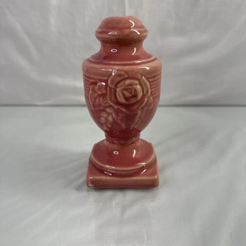 Vintage 1930s–40s-Pink Rose Pottery Lamp Base Maybe McCoy-Hull-Shawnee-Brush