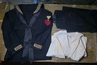Vintage WW2 Child’s Wool Navy Uniform Top, Shirt, Pants Custom Tailored Outfit