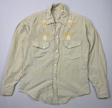 True Vintage RARE 1960s 100 Cotton Button Snap Western Shirt Size - S