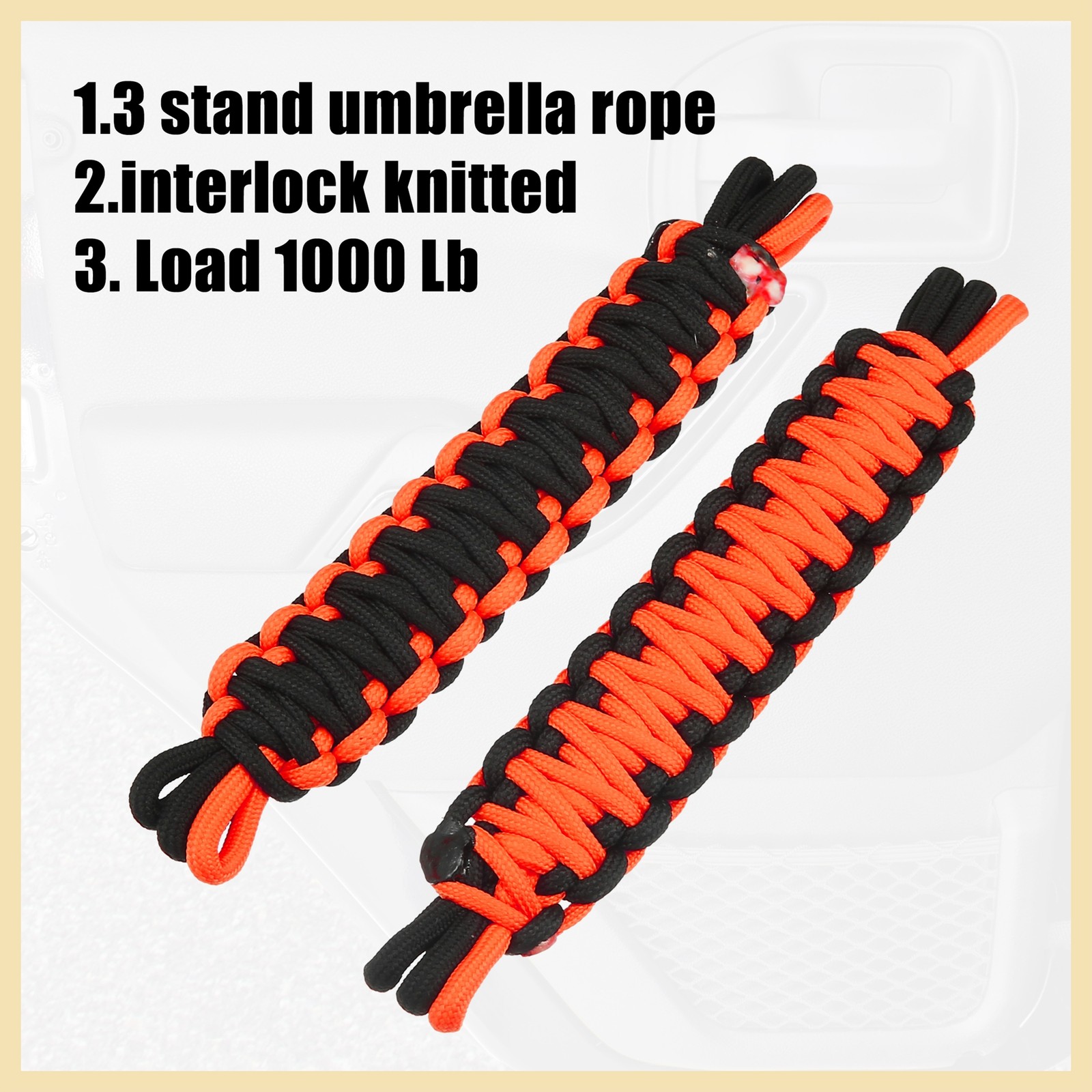 2pcs Nylon Door Limiting Check Strap for Wrangler TJ JL 87-21 Black &Orange