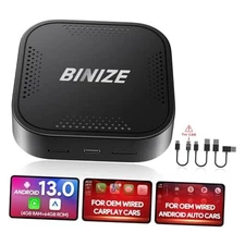  Wireless CarPlay Android AUTO Multimedia Video Box 4G Black 4G+64G