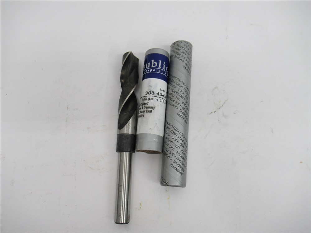 Republic 303 45/64 , 45/64" HSS S&D Reduced Shank Drill Bit