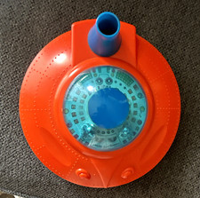 Playart UFO Spacecraft Toy Vehicle Orange/Blue w/ Wheels Vintage 1970