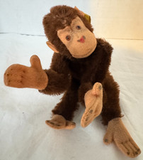 Vintage Steiff Mini Monkey 5315 Mohair Plush Germany Button Tag 4