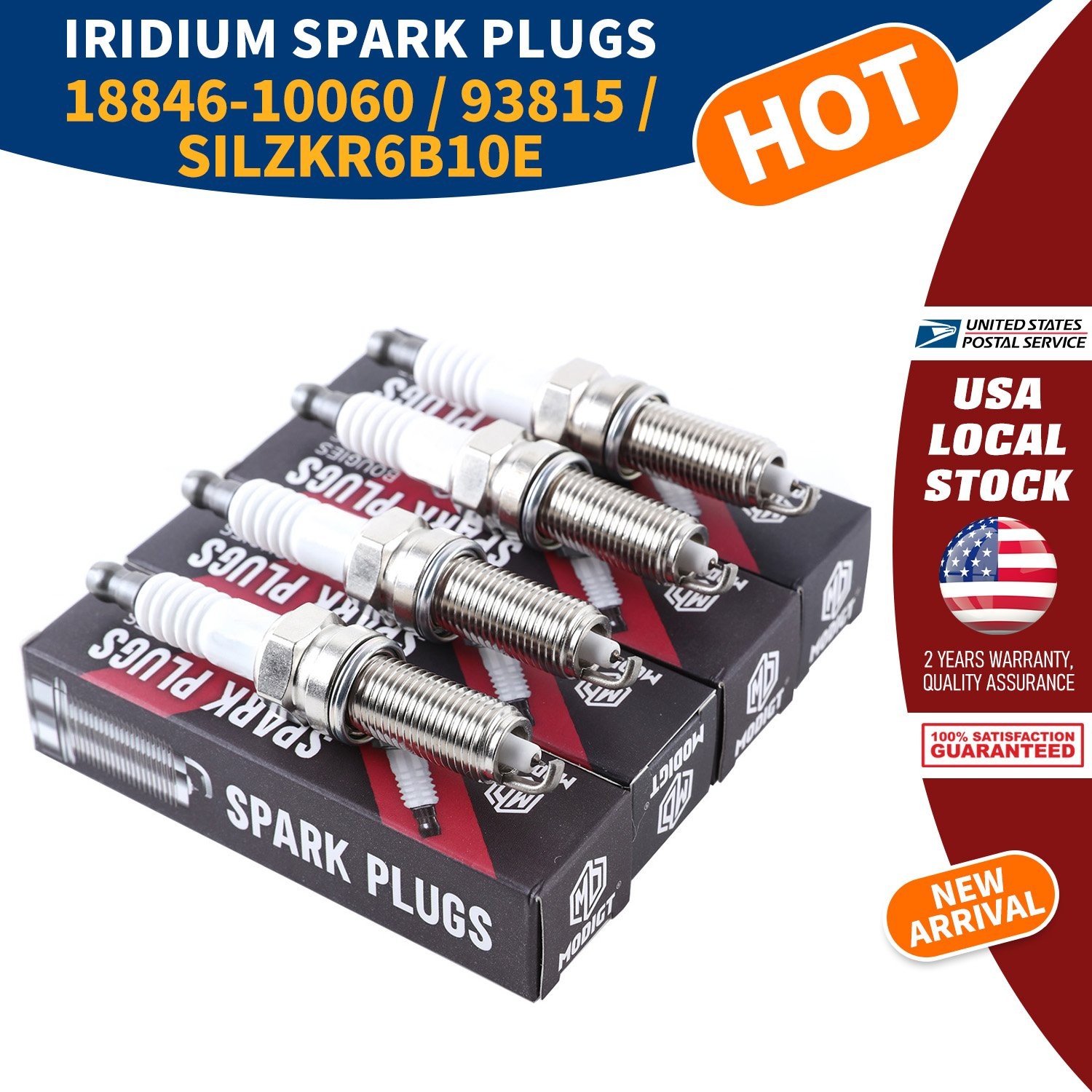 New Premium 4x 93815 Iridium Spark Plugs SILZKR6B10E For Kia Soul 2012-2018