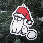 5 Pcs Simon’s Cat Santa Christmas Tree Ornament Plastic Xmas Decor