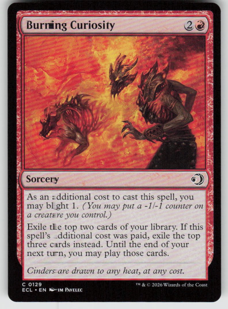 Burning Curiosity Common Lorwyn Eclipsed 129 MTG Near Mint