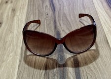 CHANEL Vintage Rare Tortoise Oval Sunglasses, Brown Gradient Lens Frames Only