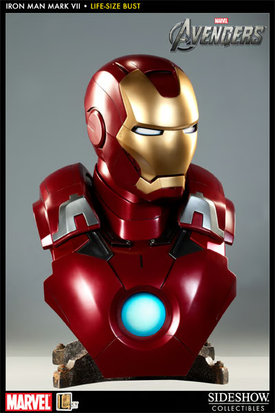 SIDESHOW アイアンマン ライフサイズバスト 1/1サイズ 人気のアイアンマン【Iron Man】ライフサイズバスト 1/1スケール