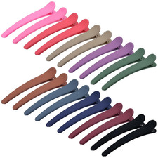 20 Pieces / 10 Pairs Long Oversized Matte Plastic Hair Clips for Hair Salon Styl