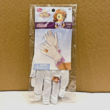 Disney Sofia the first white gloves NIB