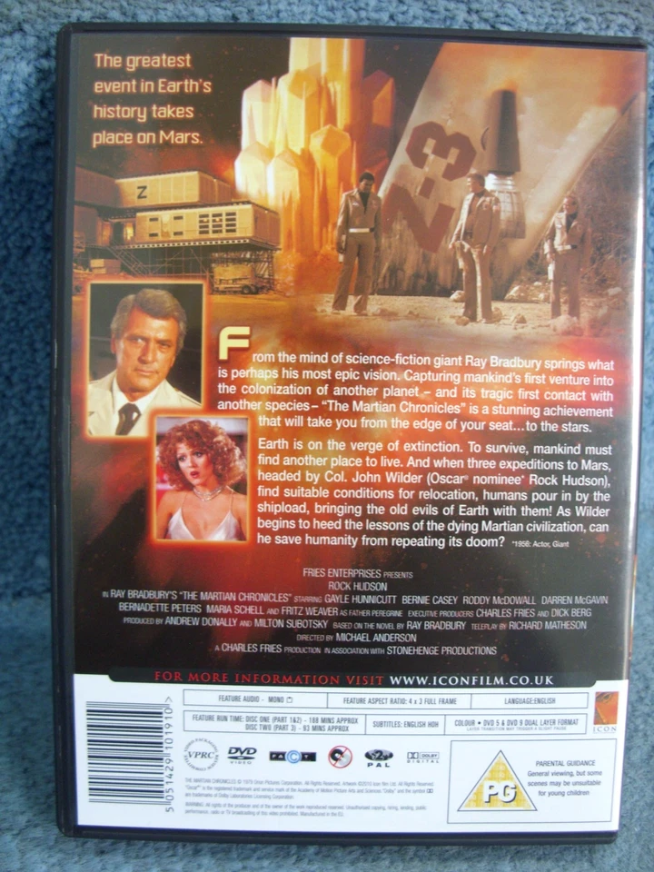 Martian Chronicles (DVDR2) 2Discs 1979 Rock Hudson 281min (BARGAIN) - Image 2 of 4