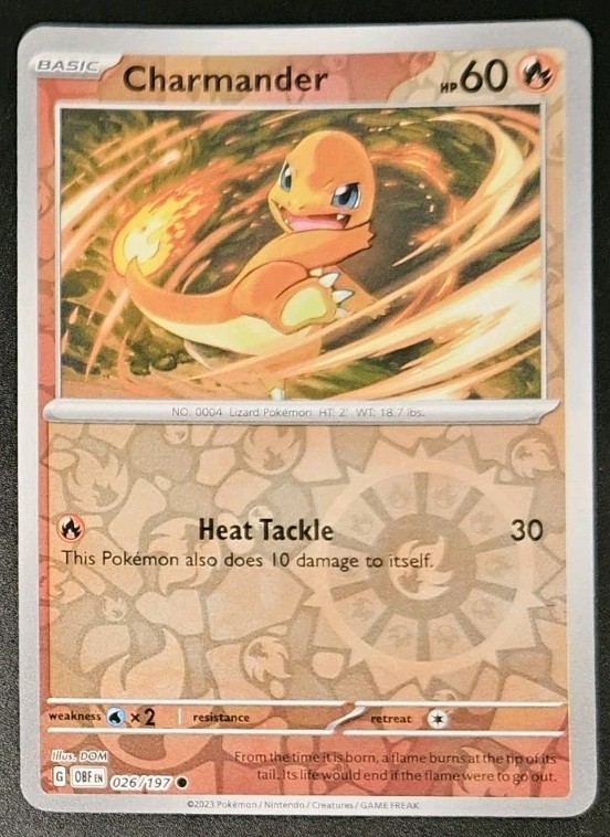 Charmander 026/197 2023 Pokemon Obsidian Flames Reverse Holo