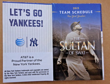 2015 New York Yankees MLB Baseball  Pocket Schedule Babe Ruth