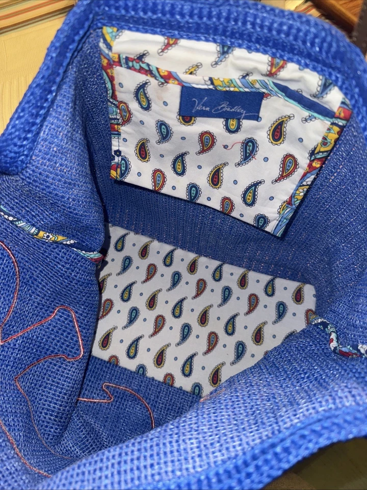 Большая сумка-тоут Vera Bradley темно-синяя Seashore цвет Marina Paisley - Изображение 3 из 3