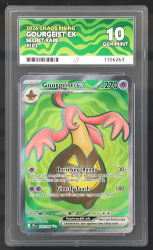 Pokémon TCG Chaos Rising Gourgeist Ultra Rare 102/086 ACE 10 Low POP