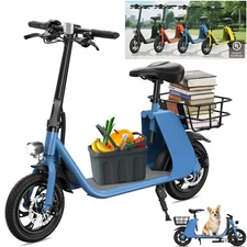 Updated 450W Foldable Electric Scooters Bike Adult Moped Commuter E-bike Biycle