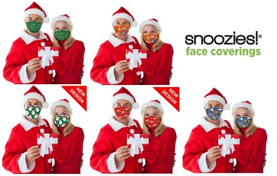 Snoozies! Festliche Gesichtsmaske Wiederverwendbar Erwachsene Flexibler Nasensteg Weihnachten Xmas