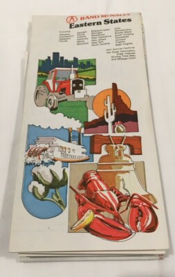 1980's Rand McNally Eastern States USA Road Maps 