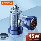 45W USB C Car Charger QC 3.0 Type C PD Fast Charging Adapter For iPhone 16 15 14