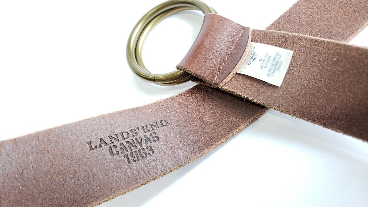 Lands’ End Leather and Canvas Belt Lands End Canvas Belt Tan 100% Leather L 47 main image 2